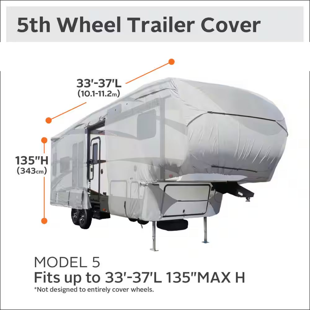 Over Drive Permapro Extra Tall 5Th Wheel Trailer Cover, Fits 33 Ft. - 37 Ft. Rvs