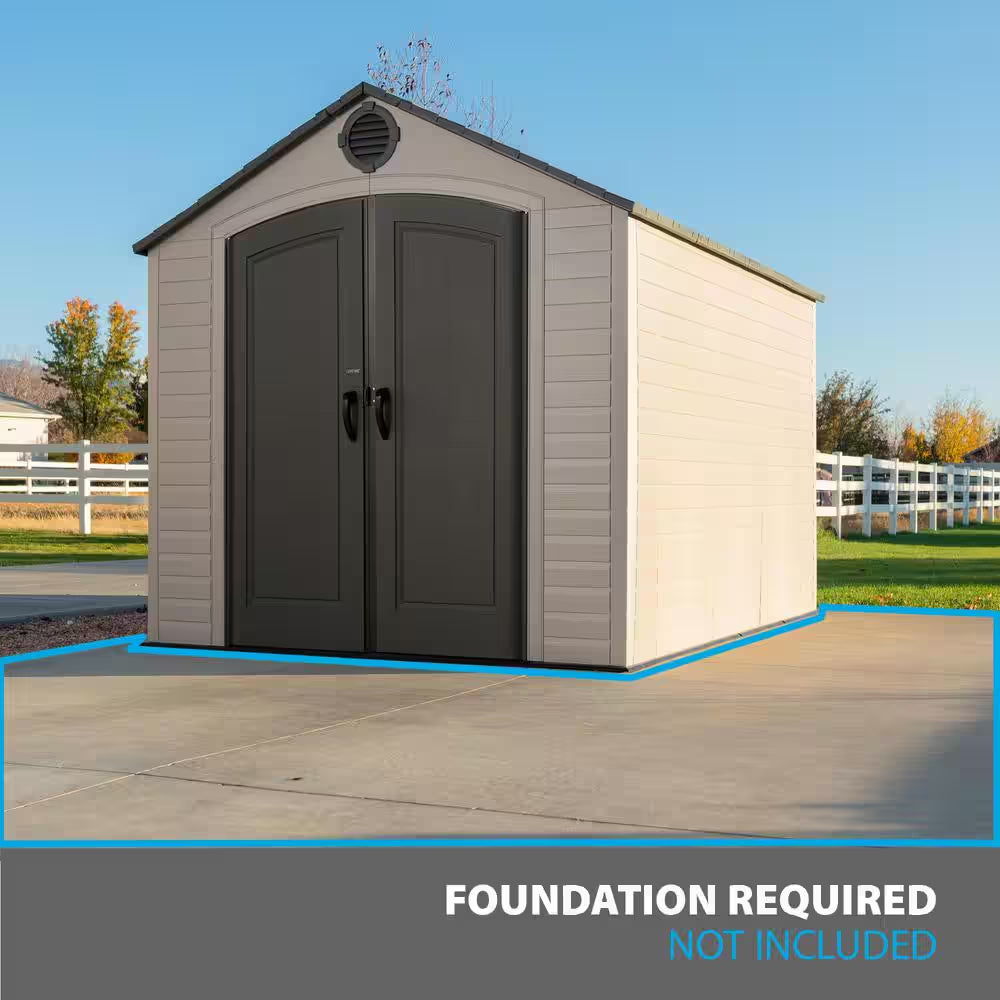 8 Ft. W X 10 Ft. D Resin Outdoor Storage Shed 71.7 Sq. Ft.