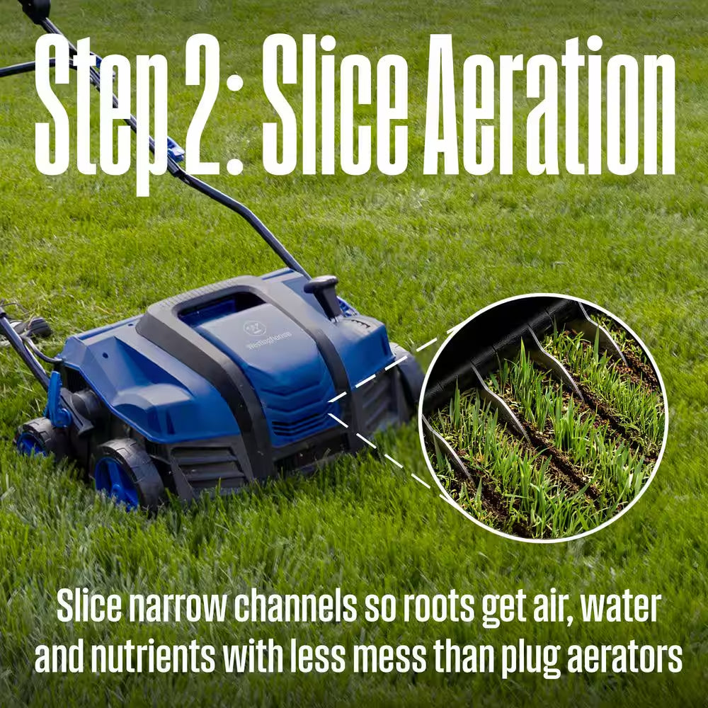 16 In. 15 Amp Corded Electric Dethatcher and Aerator with 14.5 Gal. Collection Bag