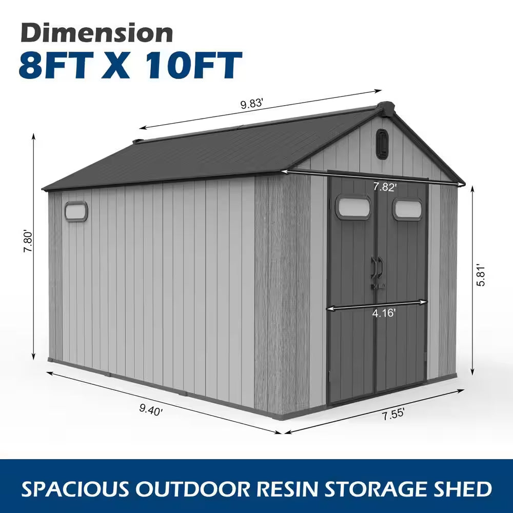 8 Ft. X 10 Ft. Resin Outdoor Storage Shed