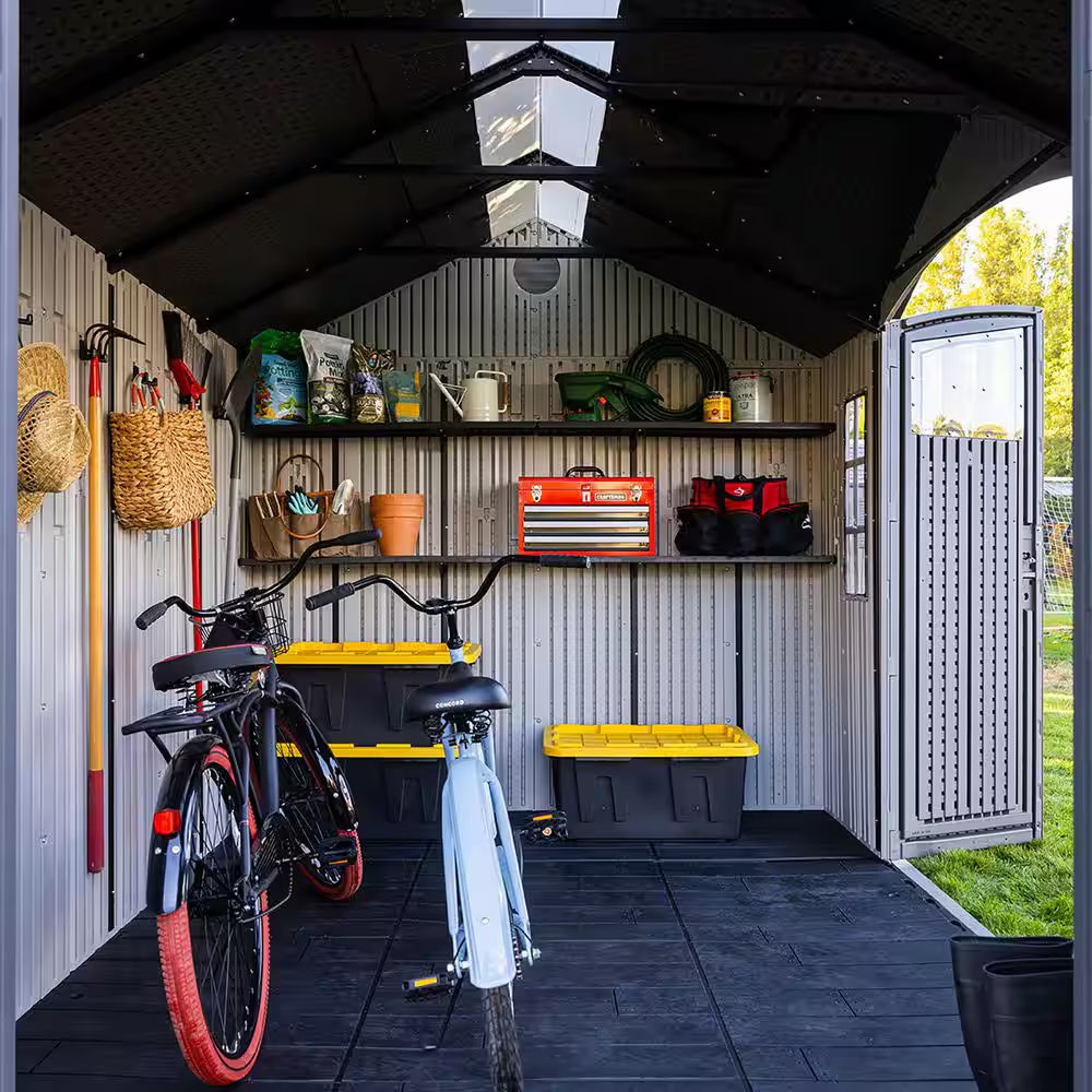 10 Ft. W X 8 Ft. D Resin Dual Entry Outdoor Storage Shed (80 Sq. Ft.)