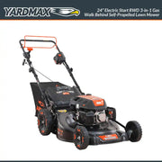 24 In. 201Cc Electric Start SELECT PACE 6 Speed CVT High Wheel RWD 3-In-1 Gas Walk behind Self Propelled Lawn Mower