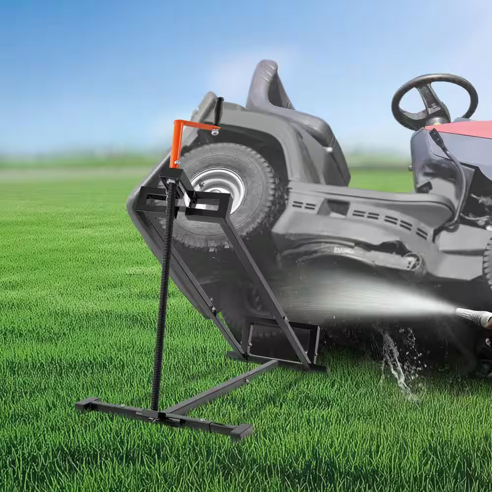 Lawn Mower Elevating Device, Supports up to 880 Lbs., Extendable Servicing Jack with Manual Lever and Power Tool Grip