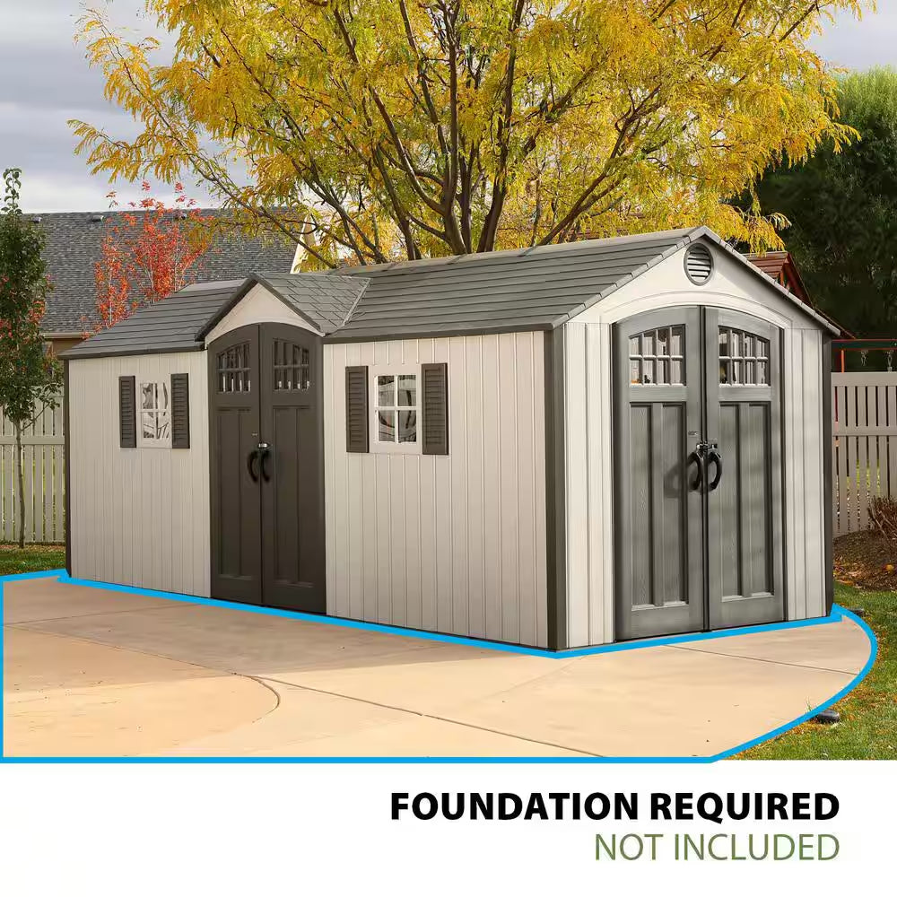 20 Ft. X 8 Ft. Resin Garden Building Shed