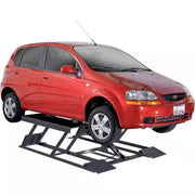 LR-60 1-Phase Low Rise Scissor Car Lift 6000 Lbs. Capacity - Tow Handle for Easy Mobility with 220V Power Unit Included