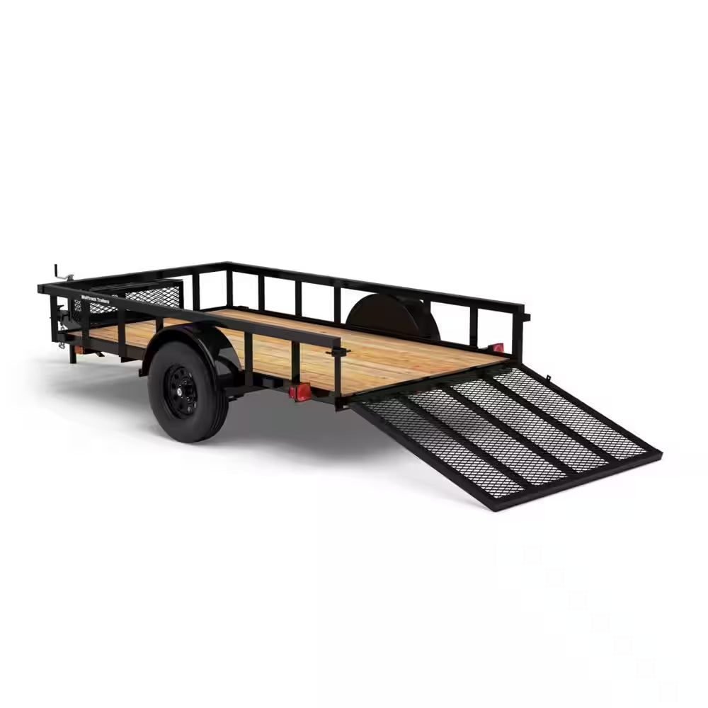 5.5 Ft. X 10 Ft. Utility Trailer, Wood Floor, 2076 Lb. Payload Capacity