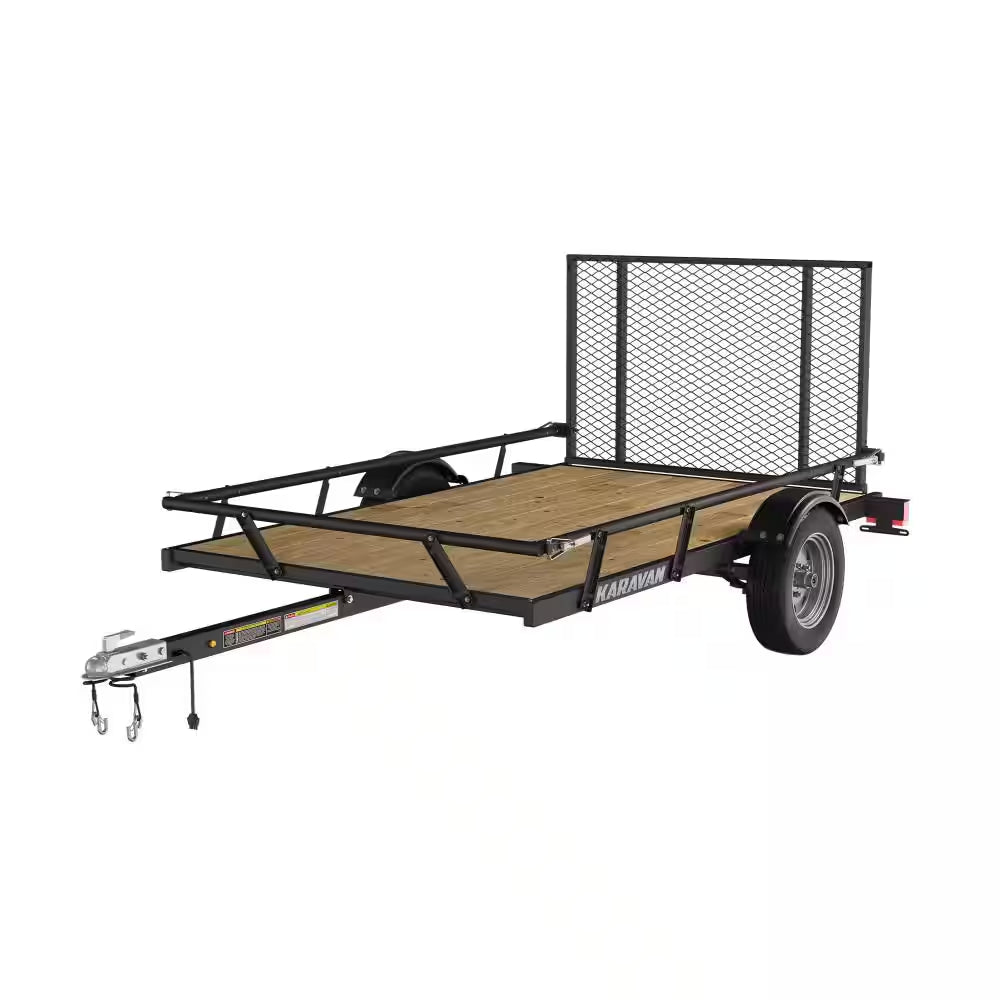5 Ft. X 8 Ft. Wood Floor Utility Trailer W/ Sliding Rail System
