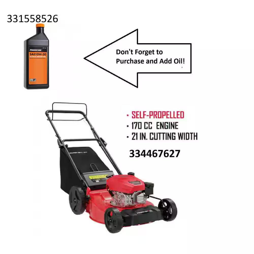 21 In. 170Cc OH 4-Stroke Engine 3-In-1 Gas Self Propelled Lawn Mower