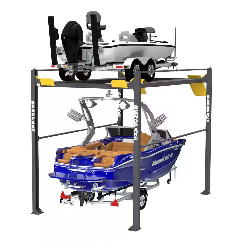 HD-7500PBX 4 Post Car Lift, Vehicle and Boat Storage Lift, with 7500 Lb. Capacity and 144 In. Rise