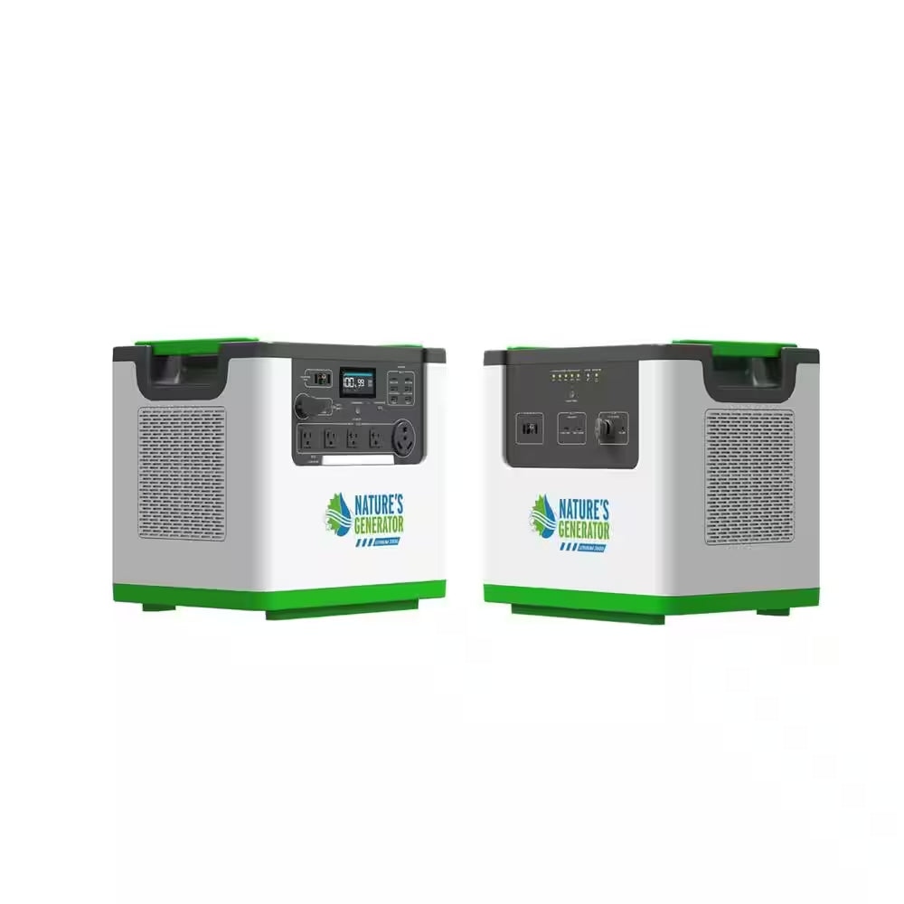 3600W Output/7200W Peak Push-Button Start 6144Wh Solar Generator Kit, for Home Emergency Backup, RV and Off-Grid Use