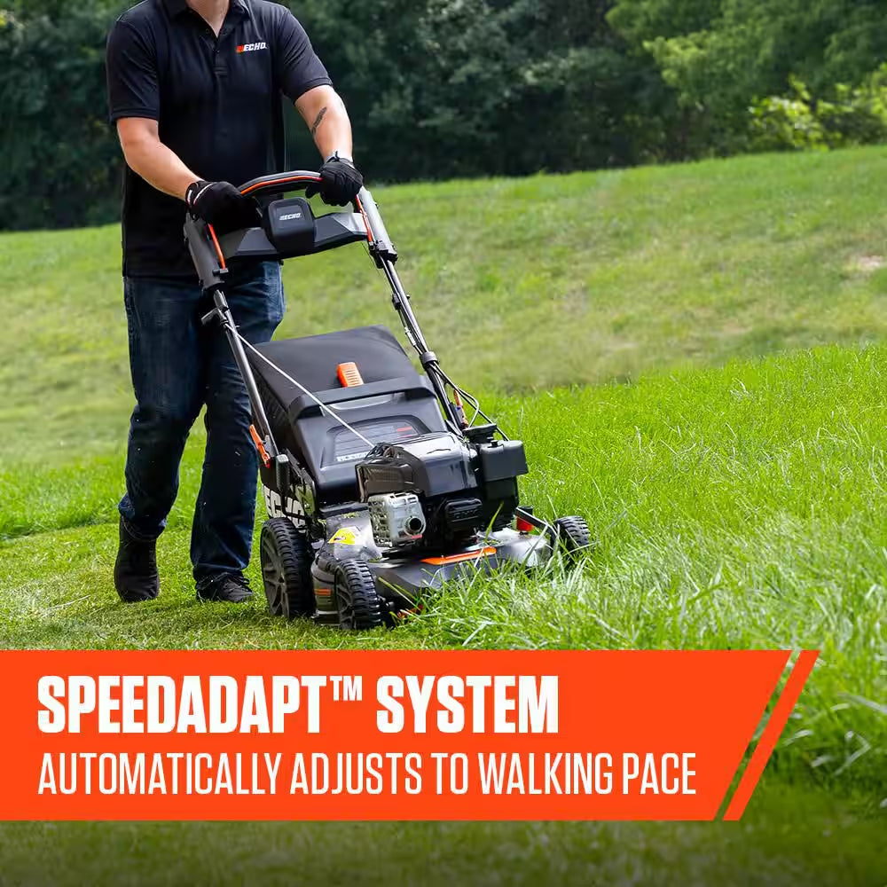 21 In. 190 Cc Briggs and Stratton Gas 3-In-1 Twin Blade RWD Self-Propelled Lawn Mower with Single Lever Deck Adjustment