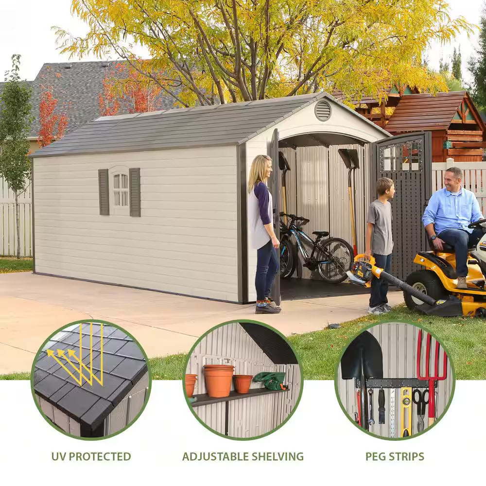 8 Ft. X 20 Ft. Resin Storage Shed