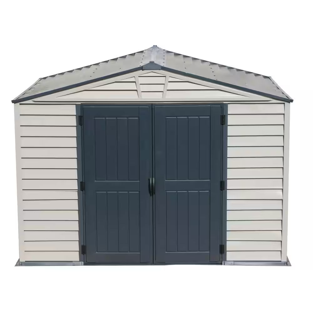 Storemax 10 Ft. X 8 Ft. Gray Vinyl Storage Plastic Shed 85 Sq. Ft.