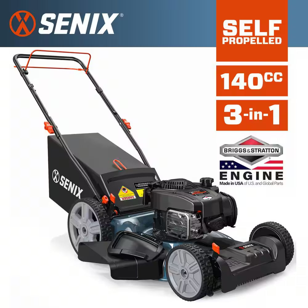 21 In. 140Cc 4-Cycle Briggs and Stratton Gas Self-Propelled Lawn Mower with 3-In-1 Bagging, Mulching, Side Discharge