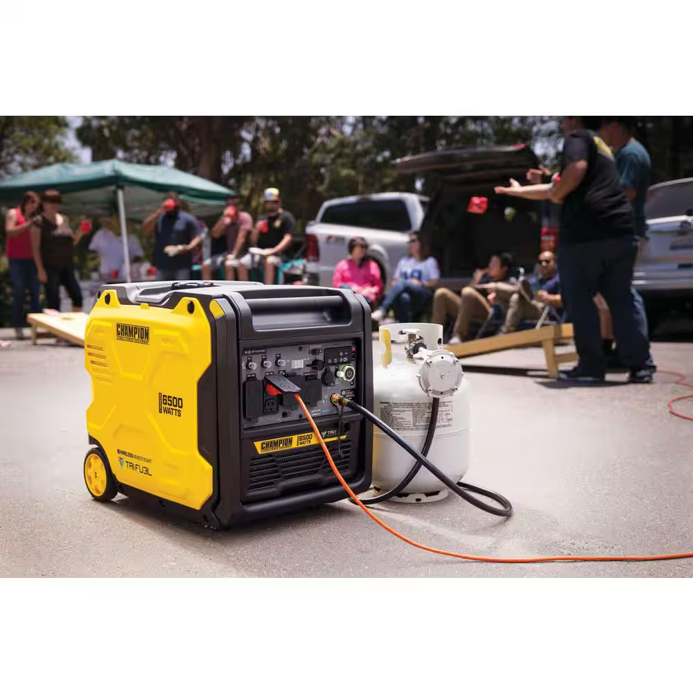6500/5250-Watt Remote Start Gas, Propane, Natural Gas Tri Fuel Inverter Generator, Free 3-Year Warranty, for RV and Home