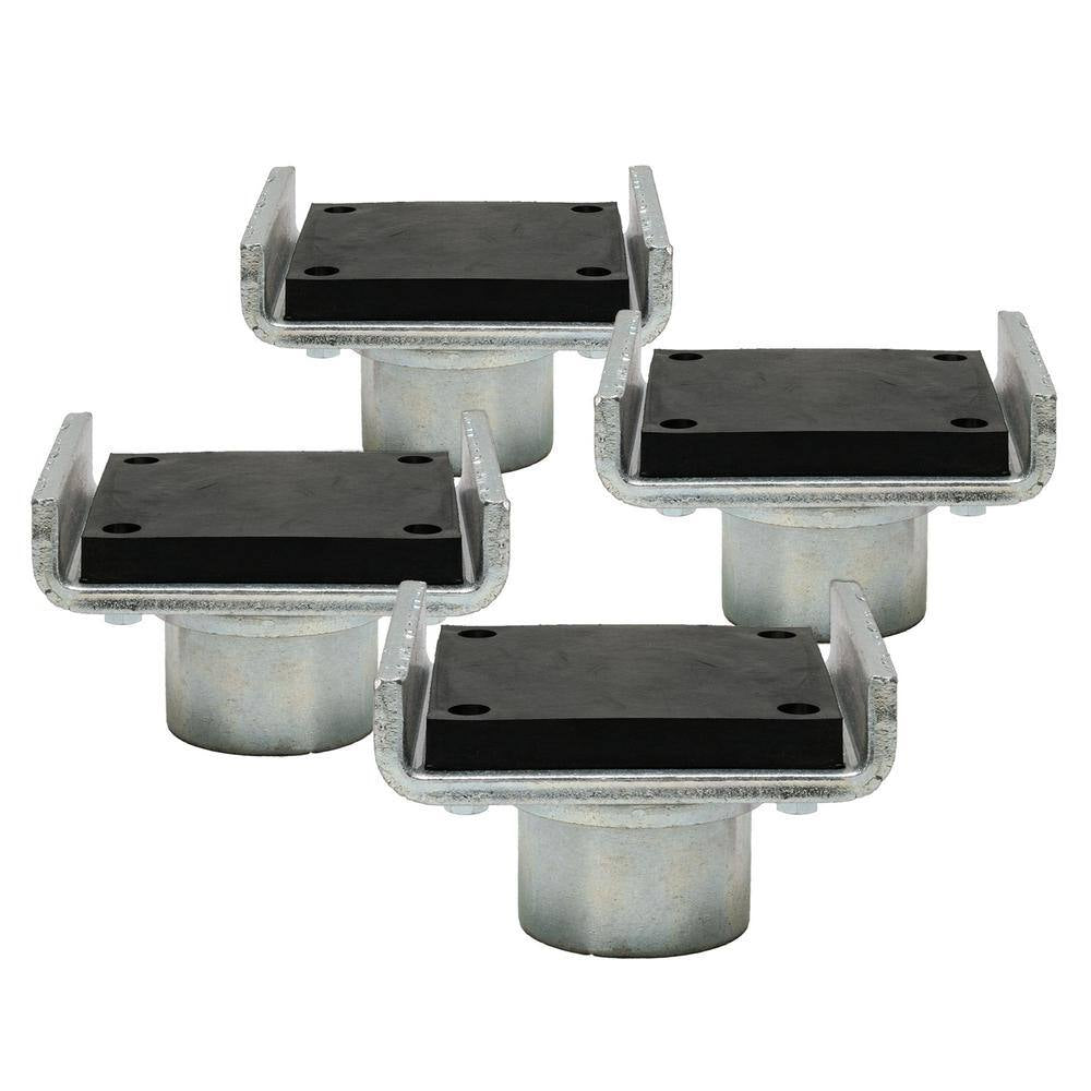 Frame Cradle Pads with 60Mm Pin for 2 Post Lifts with up to 10,000 Lb. Capacity, 4.3 In. between Flanges (Set of 4)