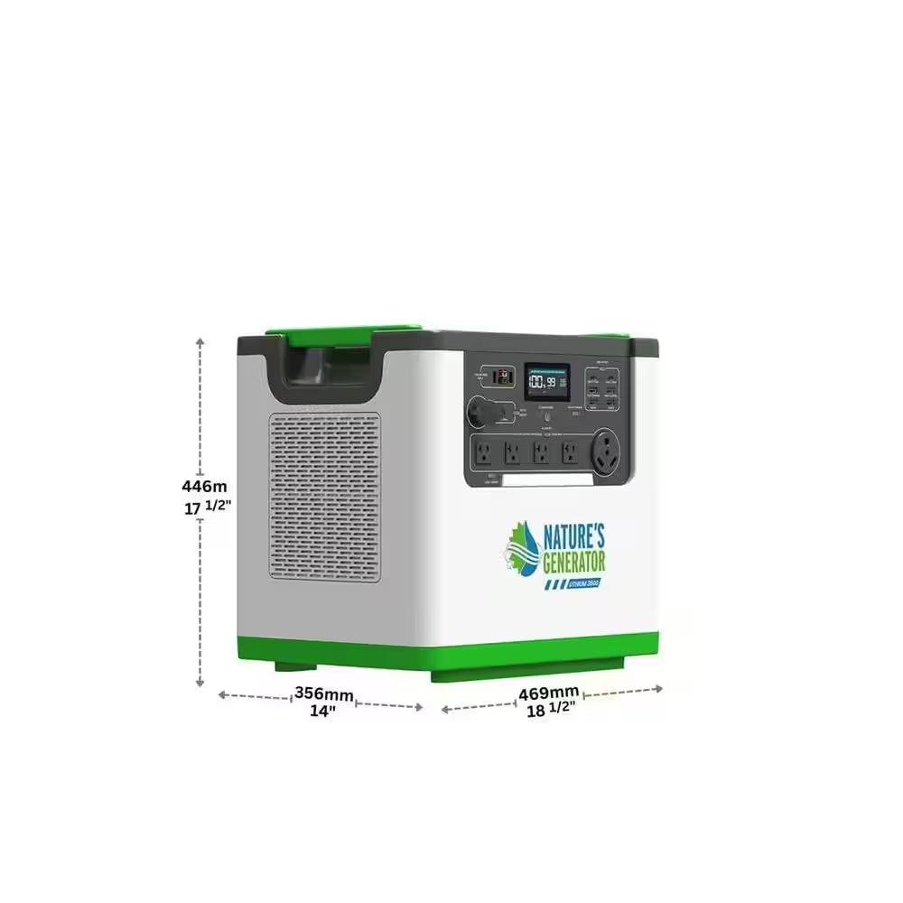 3600W Output/7200W Peak Push-Button Start 3072Wh L3600 Solar Generator, with 2-Piece 440W Solar Panels and Transfer Kit