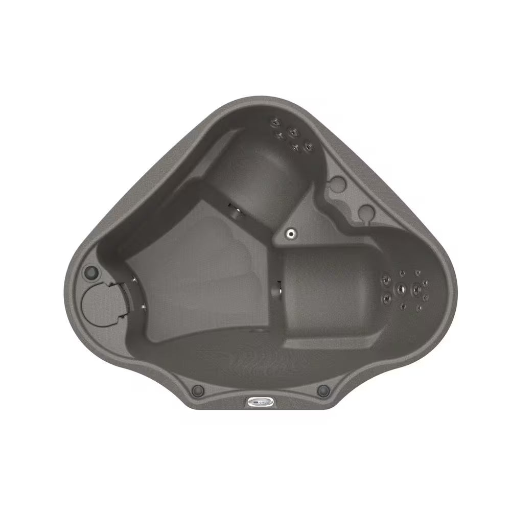 Premium 300 2-Person Plug and Play Hot Tub with 20 Stainless Jets, Heater, Ozone and LED Waterfall in Brownstone