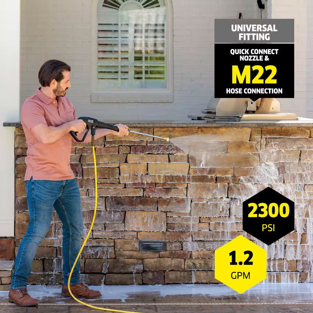 2300 PSI 1.2 GPM K2300PS Electric Power Pressure Washer with Turbo, 15-Degree, 40-Degree and Soap Nozzles