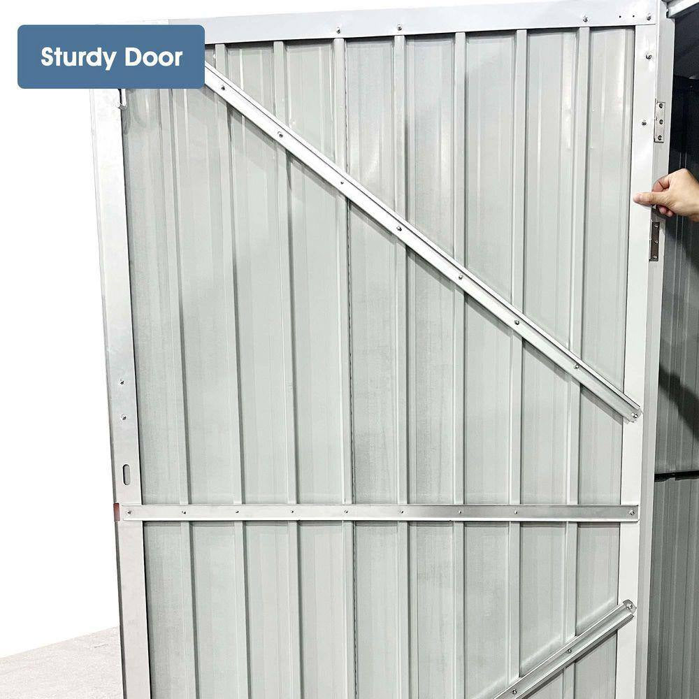 20 Ft.W X 13 Ft.D Outdoor Metal Storage Shed, Utility Tool House with 2 Doors, 4 Vents for Car,Truck, Gray (252 Sq. Ft.)