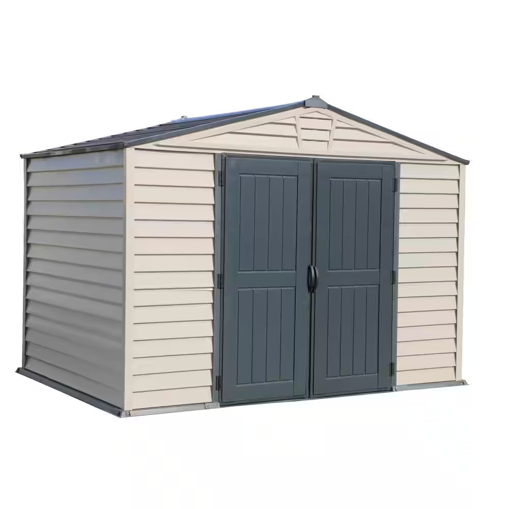 Storemax 10 Ft. X 8 Ft. Gray Vinyl Storage Plastic Shed 85 Sq. Ft.