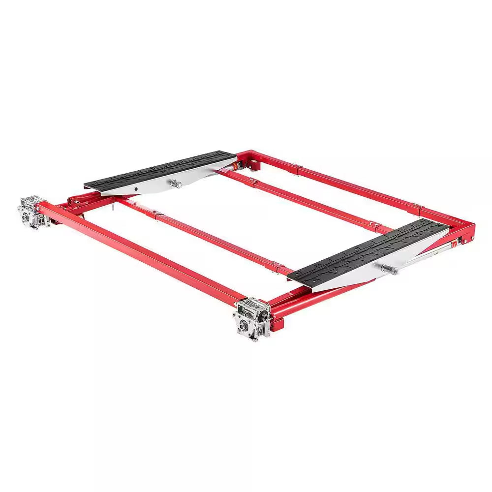 Portable Car Lift 4400 Lbs. Capacity, Durable Steel Construction with 23 In. Max Height, Adjustable Width and Wheels