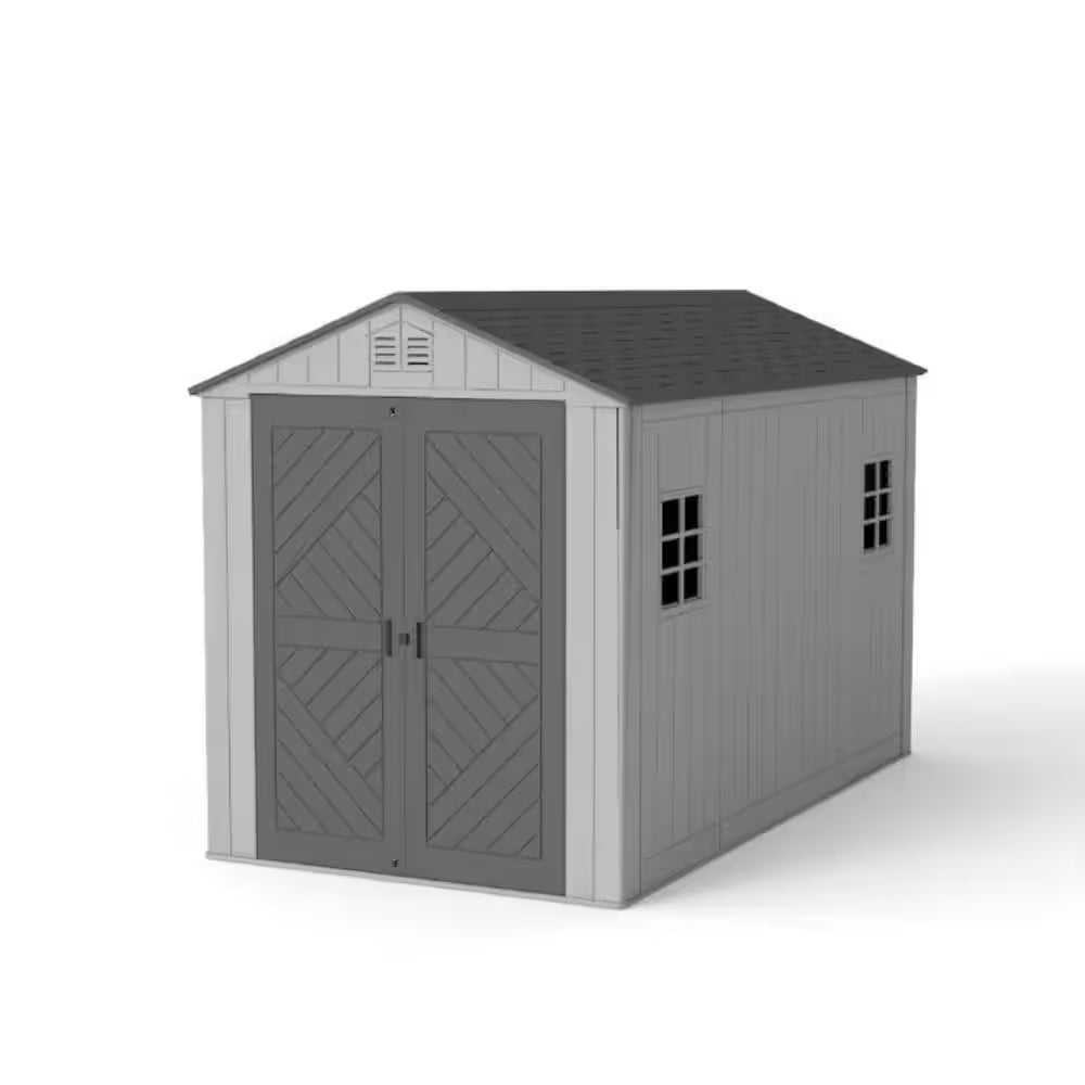 20 Sq. 6 X 4 Ft. Outdoor Resin Storage Shed, Weatherproof Durable Tool Shed, Lockable with Floor and Window