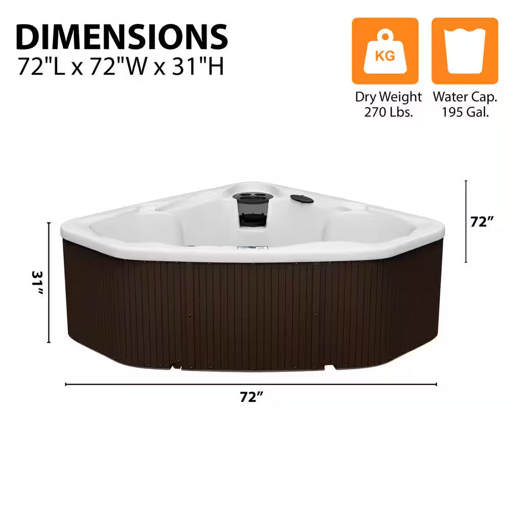 LS300 plus 2-Person 17-Jet 110-Volt Plug and Play Spa with Multi-Color Underwater LED Light