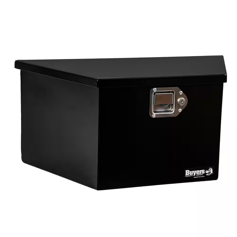 16 In. X 16 In. X 49 In. Gloss Black Steel Trailer Tongue Truck Tool Box