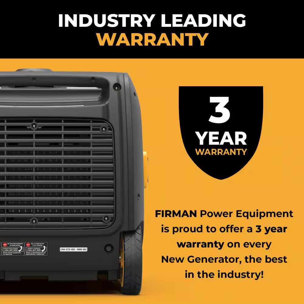 3650-Watt,3300-Watt Remote Electric Start Gas Powered Inverter Generator With, RV Ready Outlet and CO Alert Technology