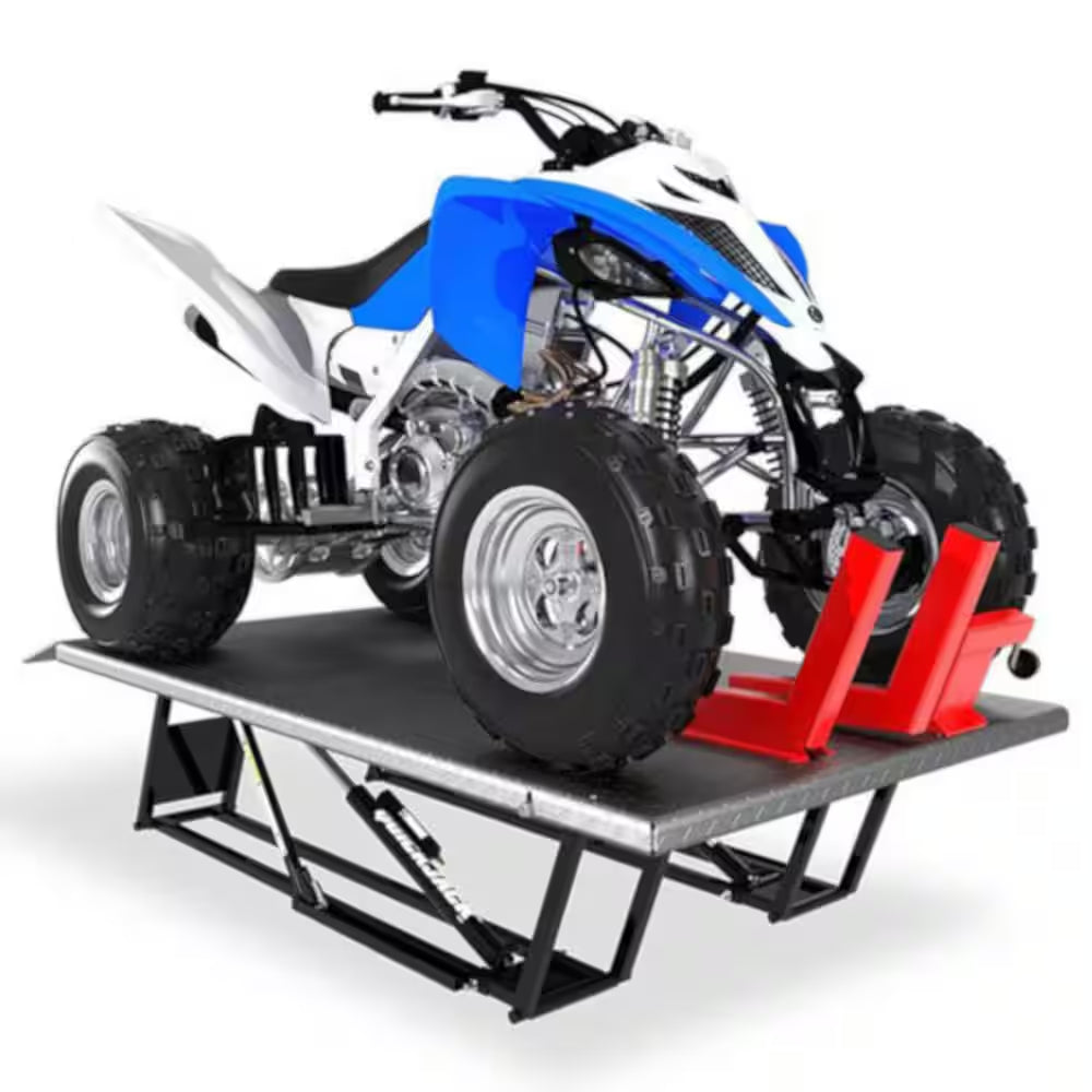 Motorcycle and ATV Platform Adapter Kit with Wheel Vice for Portable Car Lift, 1000 Lb. Capacity