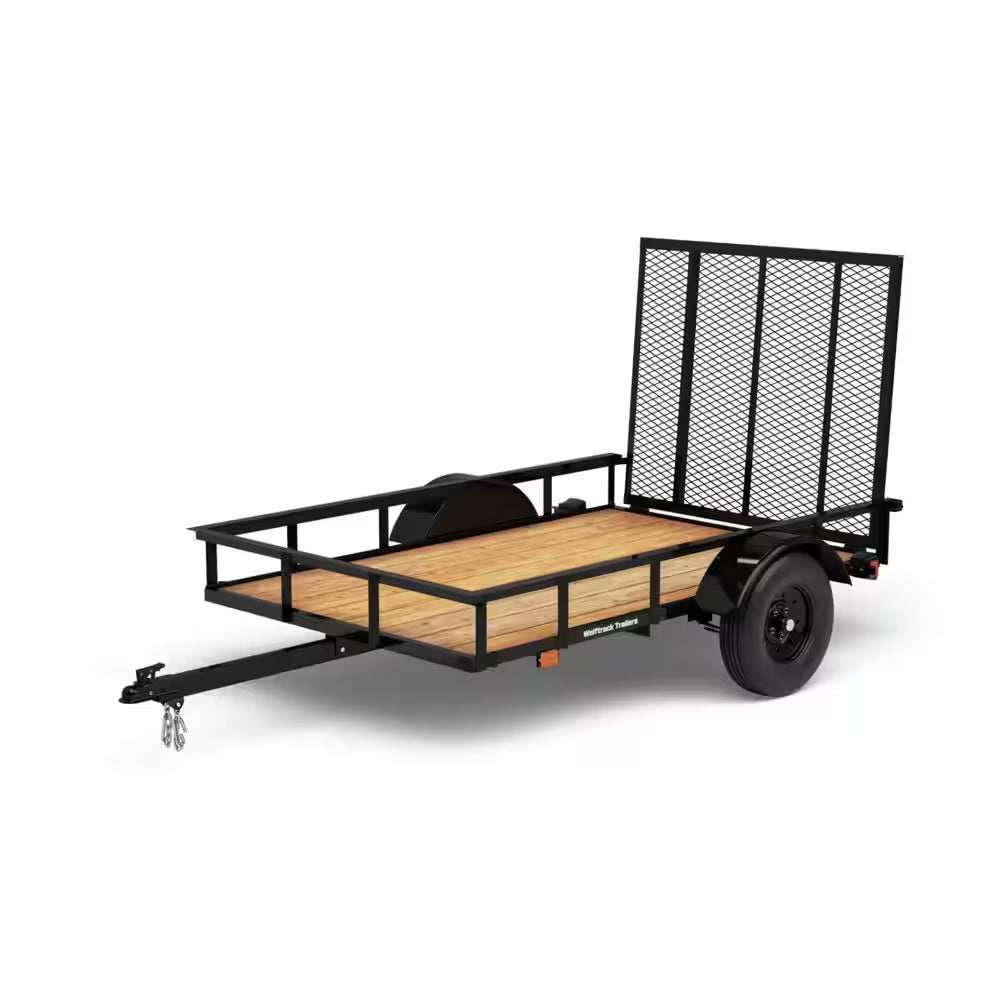 5 Ft. X 8 Ft. Utility Trailer, Wood Floor, 1450 Lb. Payload Capacity