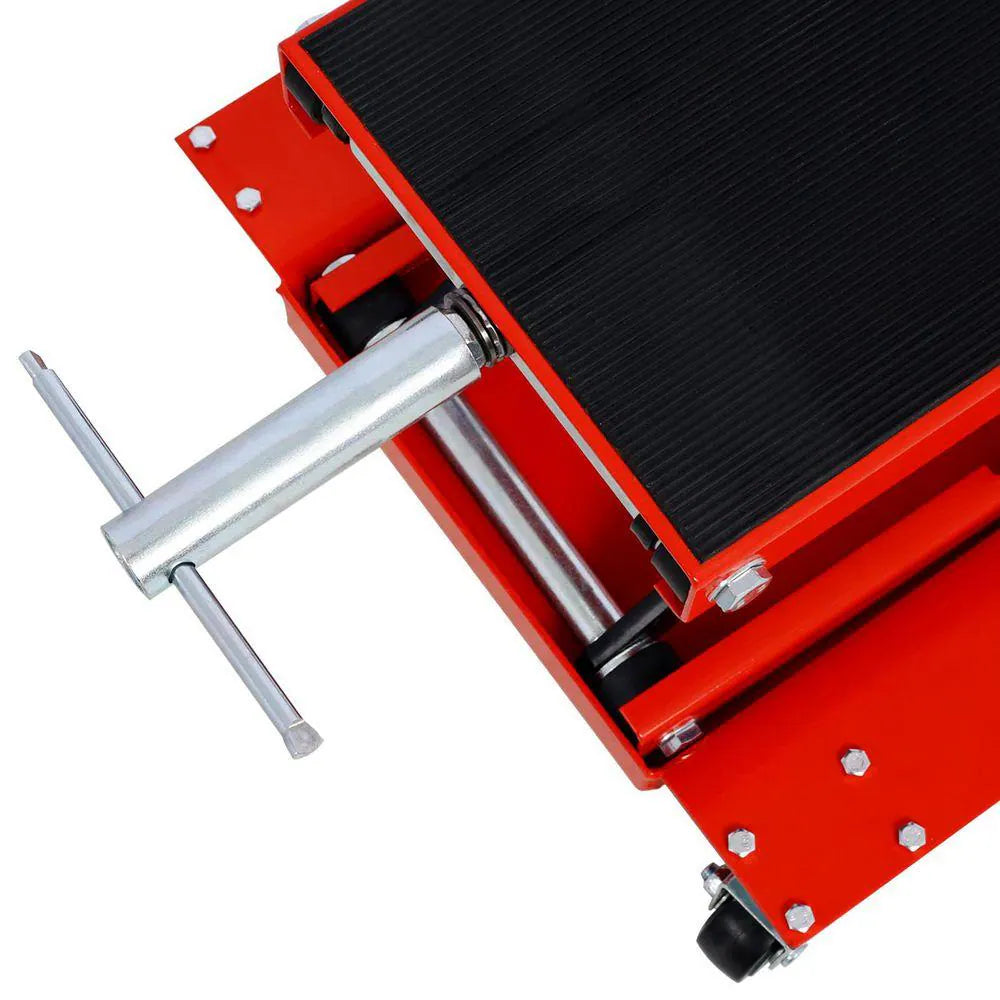 1100Lb ATV & Motorcycle Jack Lifts with Scissor Lift Jack Wide Deck, Tire Wheel Stand and Bike Rack, Maximum Lift 15.70"