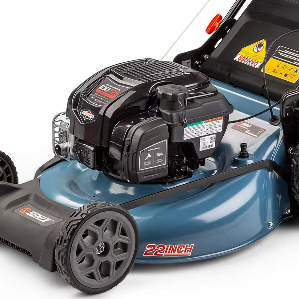 22 In. 163Cc 4-Cycle Briggs & Stratton Engine Gas Self-Propelled Lawn Mower with 3-In-1 Mulching Bagging Side Discharge