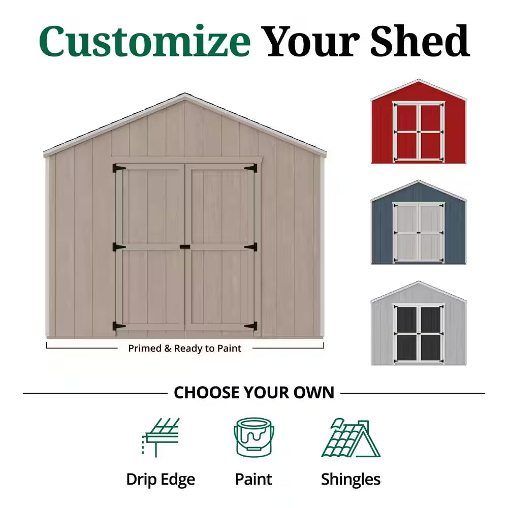 Value Gable 10 Ft. X 20 Ft. Outdoor Wood Storage Shed Precut Kit (200 Sq. Ft.)