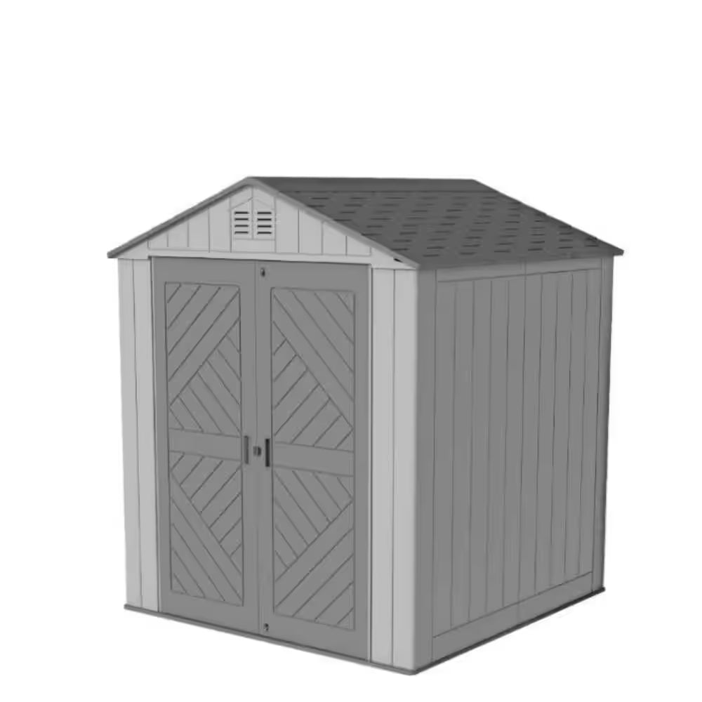 20 Sq. 6 X 4 Ft. Outdoor Resin Storage Shed, Weatherproof Durable Tool Shed, Lockable with Floor and Window