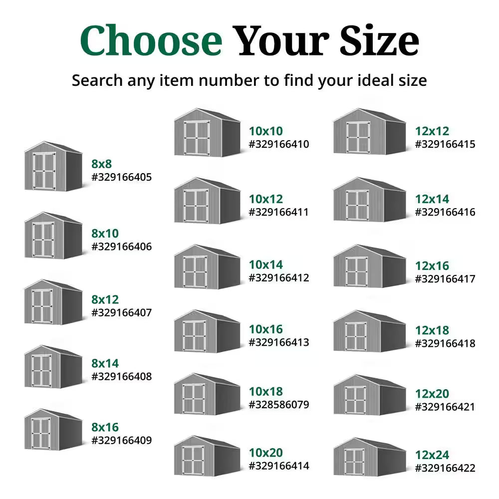 Value Gable 10 Ft. X 20 Ft. Outdoor Wood Storage Shed Precut Kit (200 Sq. Ft.)