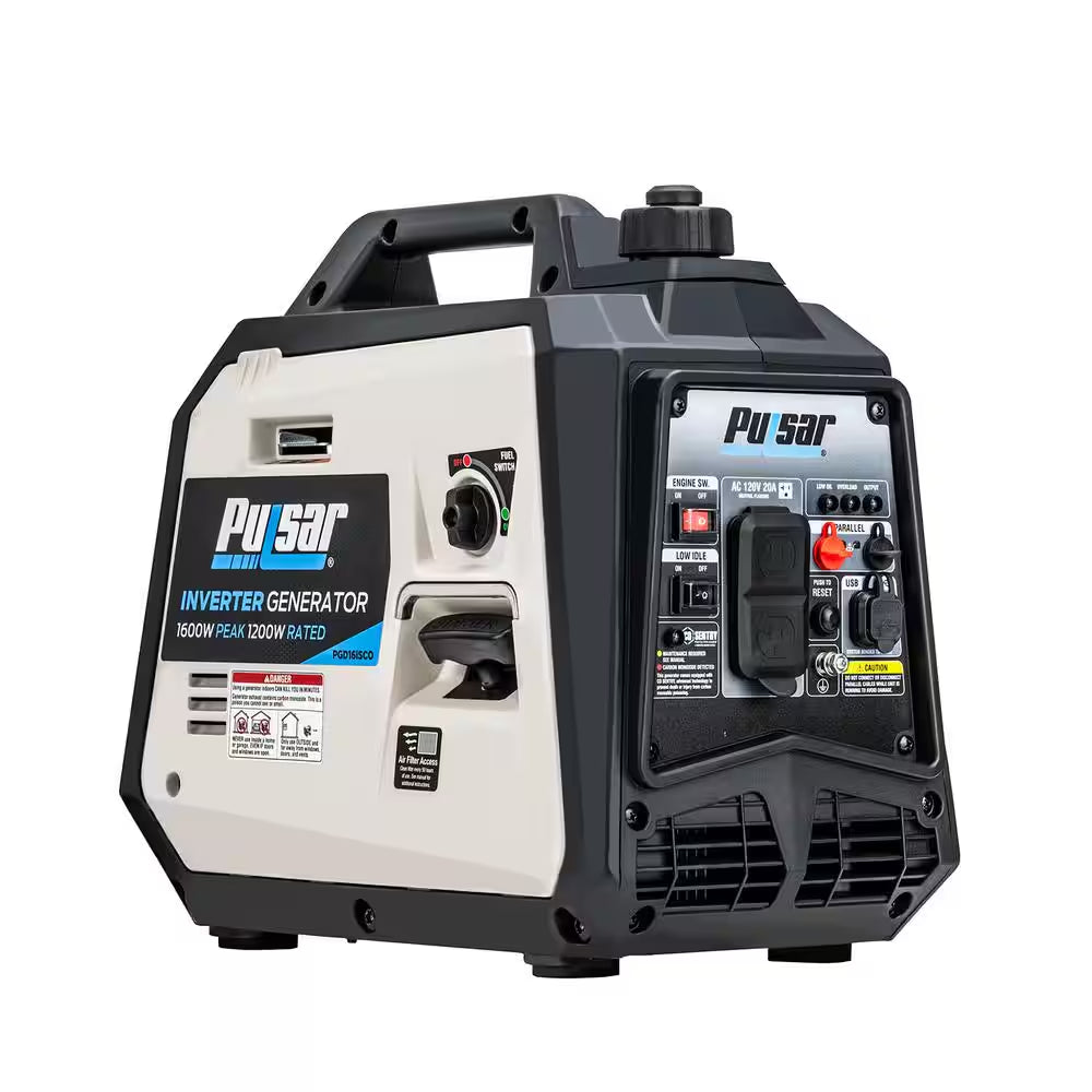 1600-Watt Recoil Start Gasoline Powered Inverter Generator with CO Alert