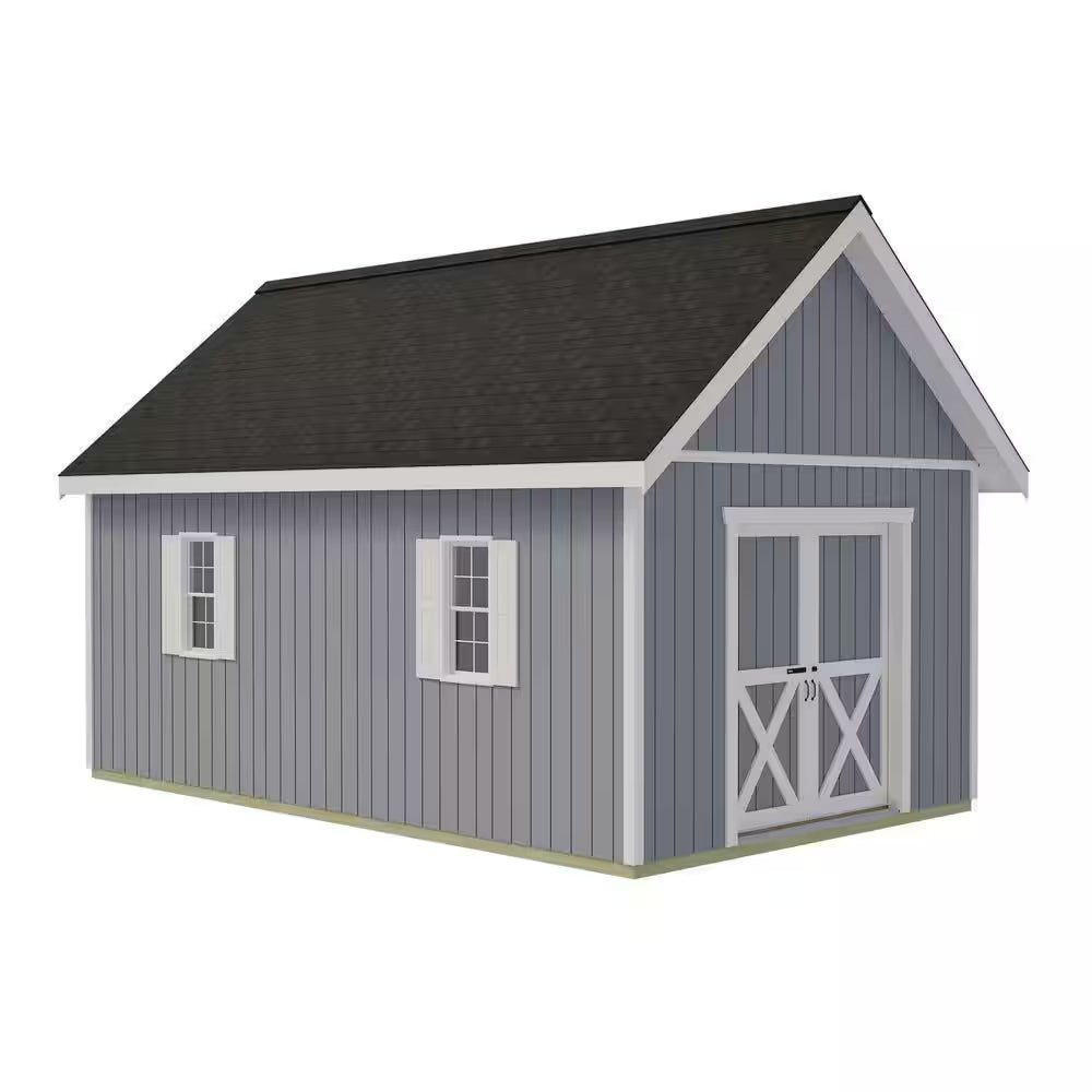 Planner'S Paradise 12 Ft. X 20 Ft. Wood Shed Kit with Space Savings Sliding Doors and Loft (240 Sq. Ft.)