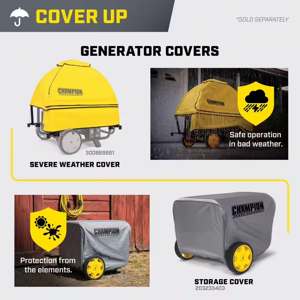 10,000/8000-Watt Wireless Remote Start Portable Generator with Free 3-Year Warranty for Home Backup and Storm Prep