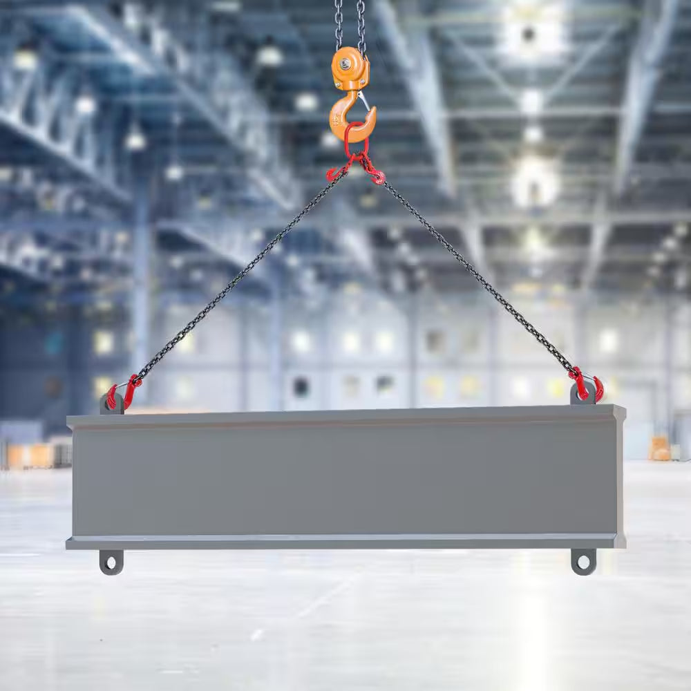 Chain Sling, 3/8 In. X 6 Ft. Lifting Chains with Hooks, G80 Engine Chain Hoist Lifts, 11000 Lbs. Lifting Sling Chains