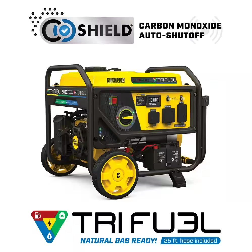 11,500/9200-Watt Electric Start Gas Portable Generator with Free 3-Year Warranty for Home Backup and Storm Prep