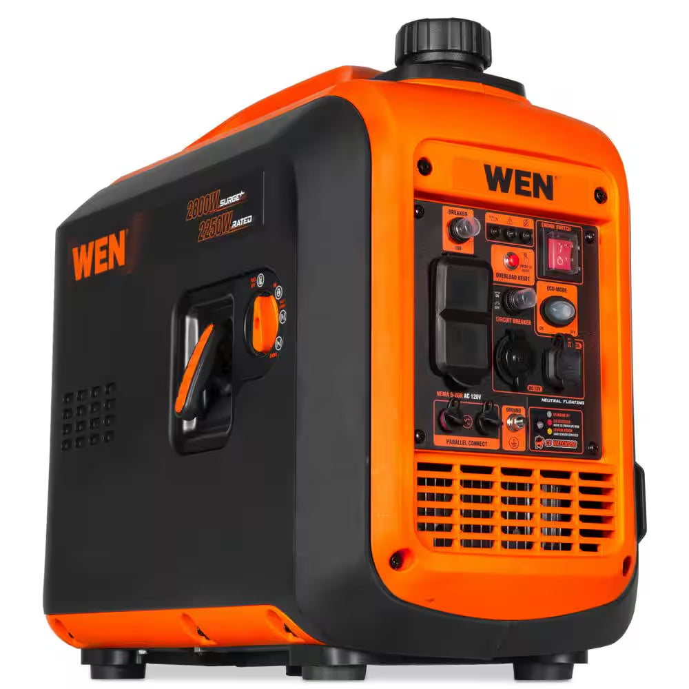 2800/2250-Watt Dual Fuel Inverter Recoil Start Generator, Quiet, Portable, Lightweight W/ Fuel Shut off and CO Watchdog