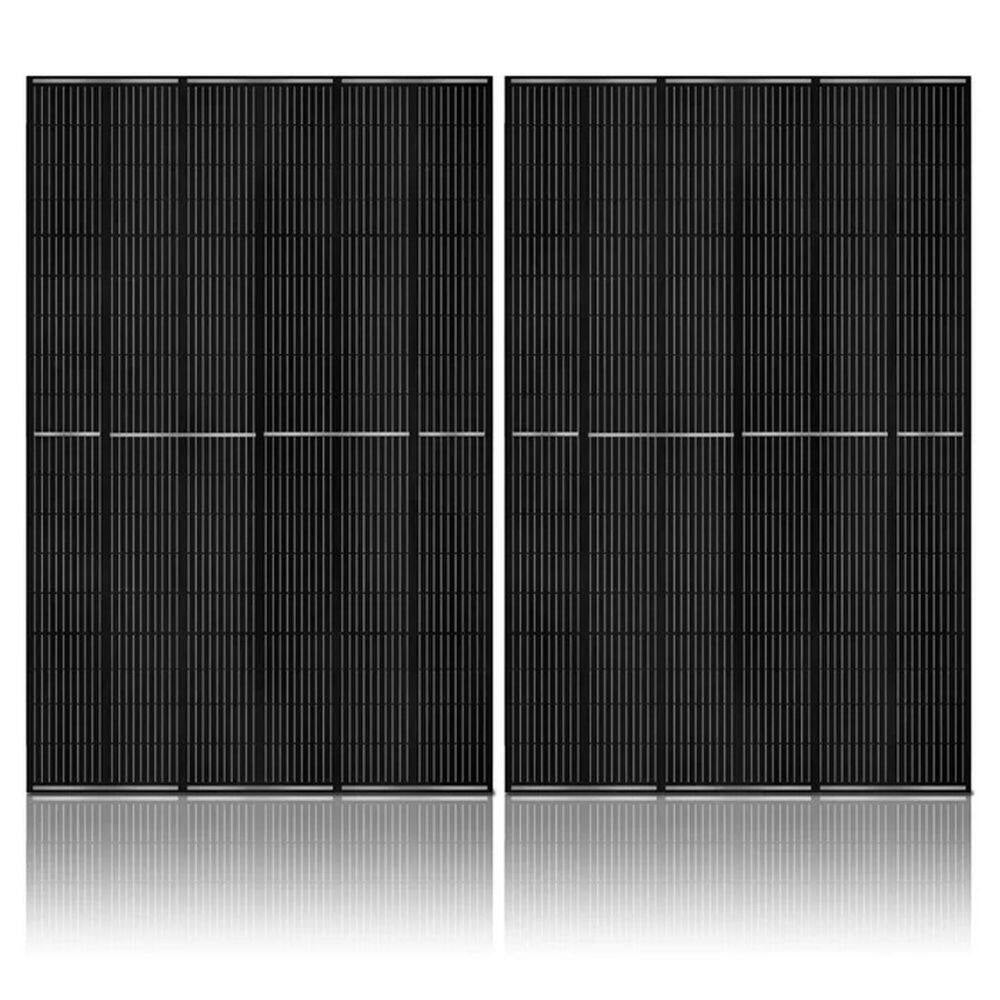 3600W Output/7200W Peak Push-Button Start 6144Wh Solar Generator Kit, with 4-Piece 440W Solar Panels and Transfer Kit