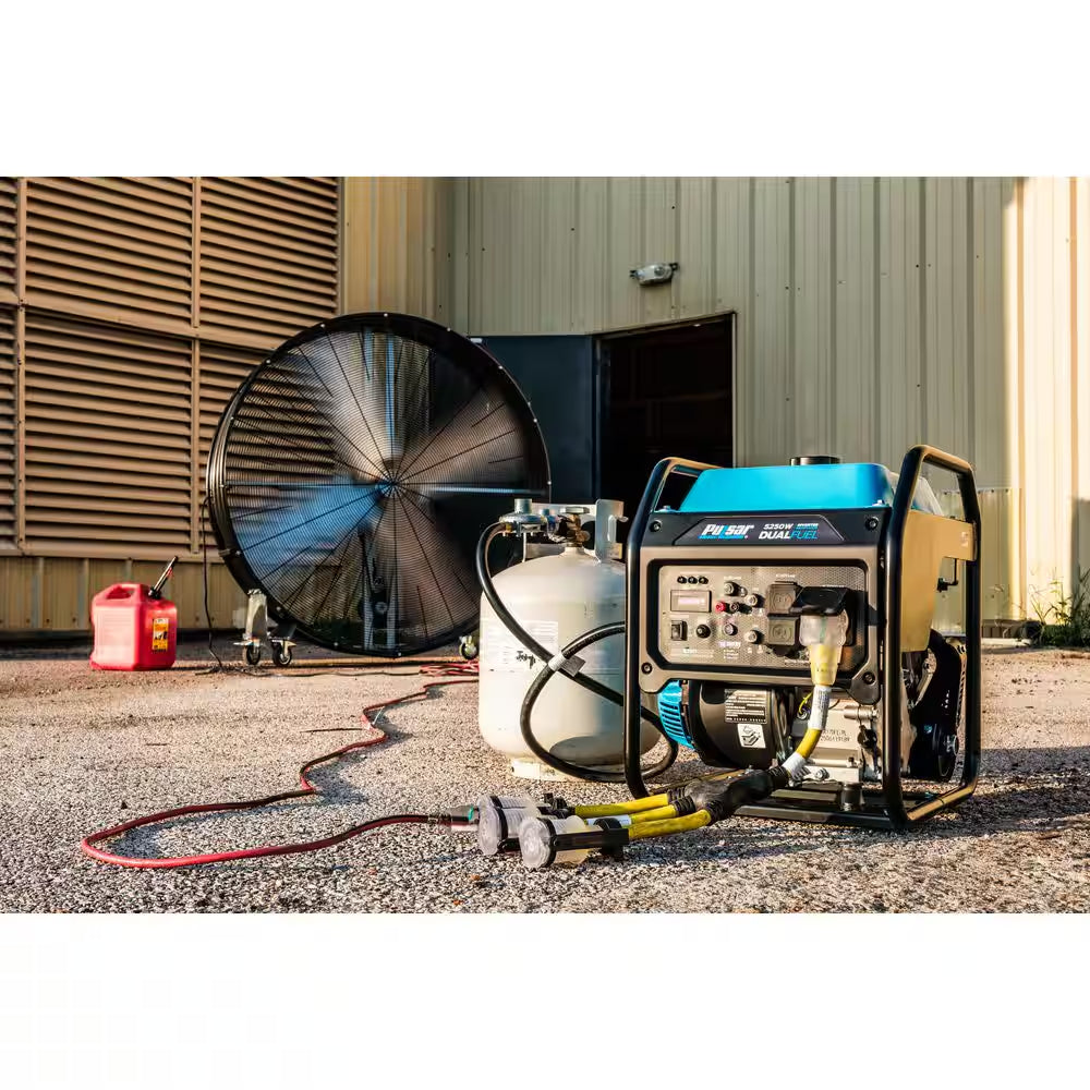 5250W Dual Fuel Gas Recoil Start Open Frame Inverter Generator with CO Sentry