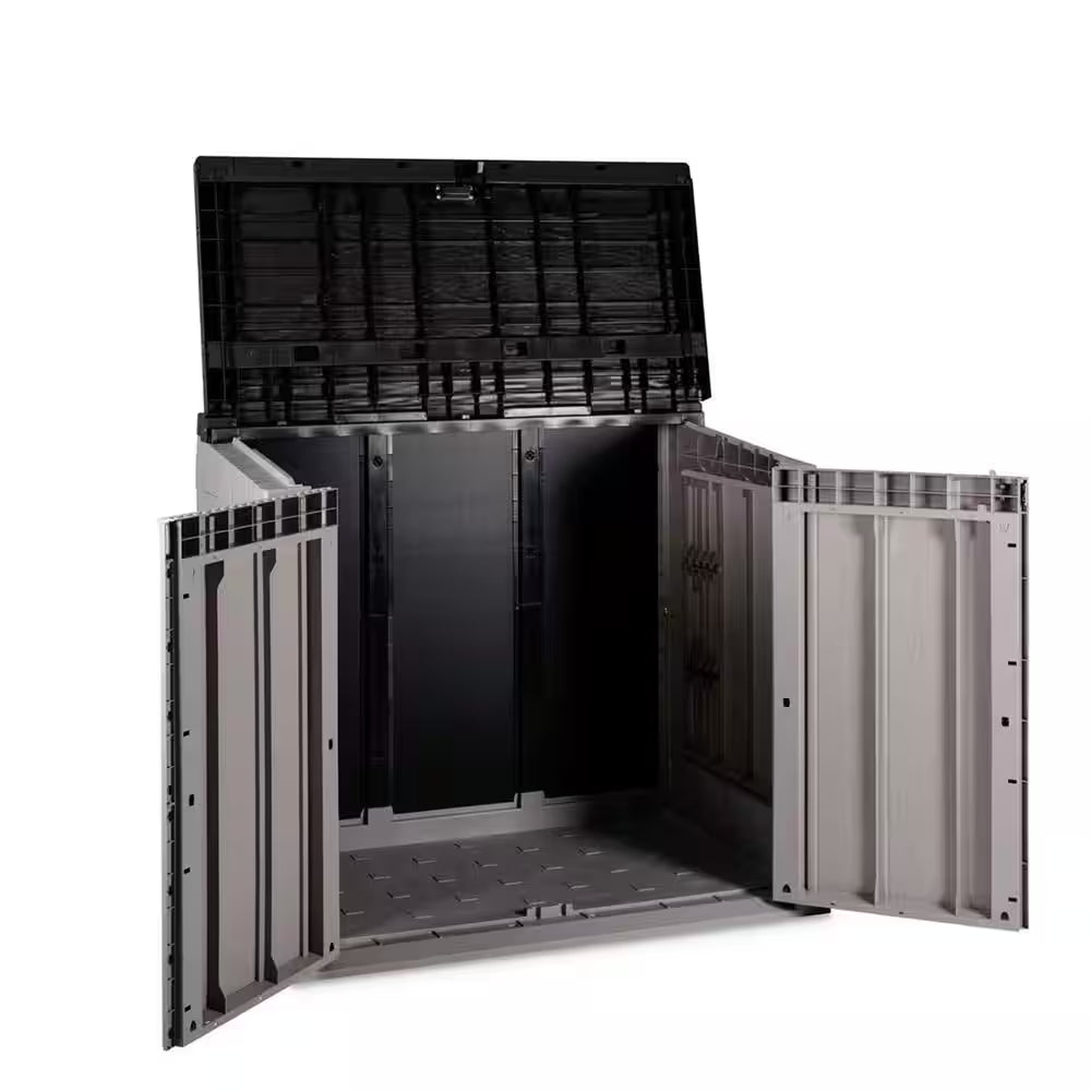 Stora Way plus XL 44 Cu. Ft. Taupe Grey/Anthracite All Weather Storage Shed