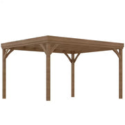 10 Ft. X 12 Ft. Outdoor Pergola, Wood Gazebo Grape Trellis with Stable Structure and Concrete Anchors, Deck