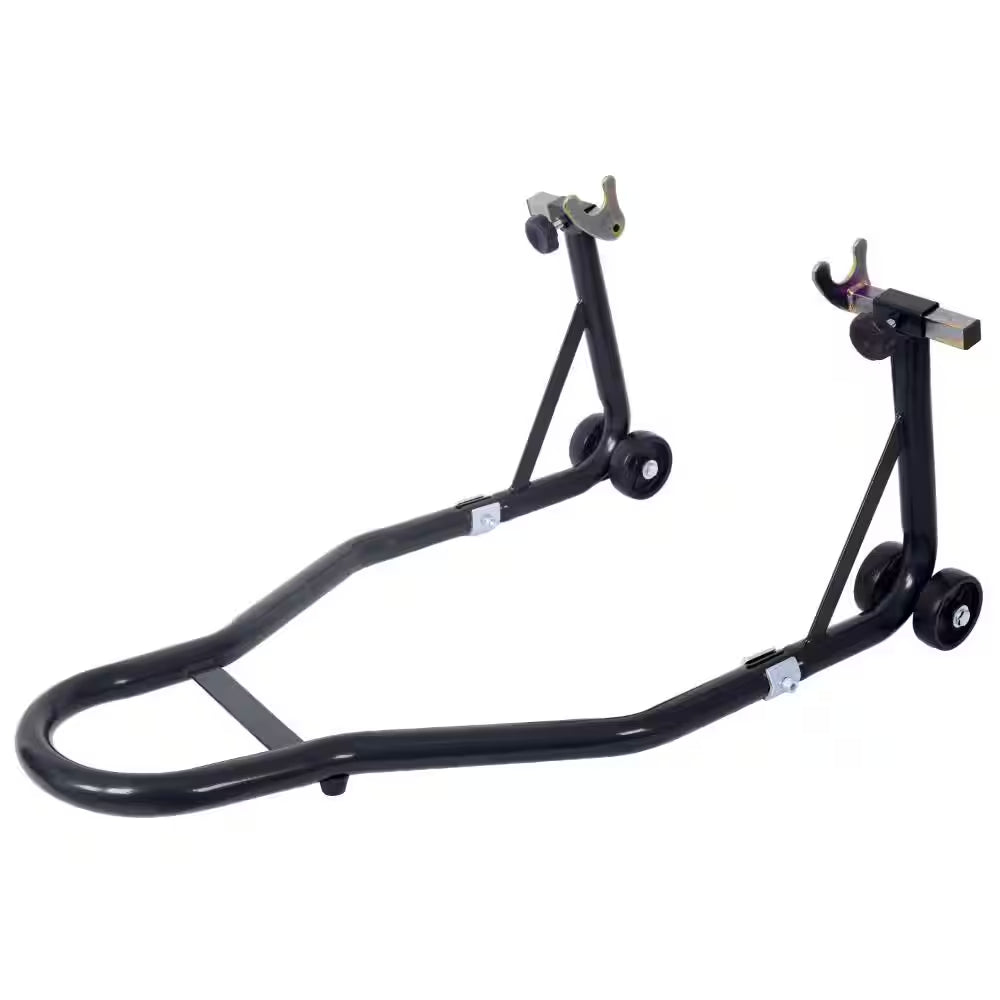 1000 Lbs Black Motorcycle Front & Rear Wheel Lift Stand, Adjustable Paddock Stands for Sport Bike Maintenance