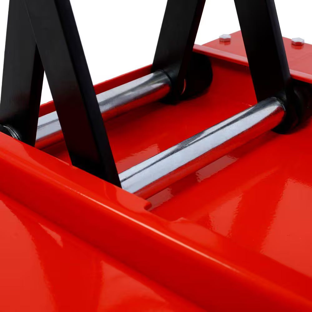 1100Lb ATV & Motorcycle Jack Lifts with Scissor Lift Jack Wide Deck, Tire Wheel Stand and Bike Rack, Maximum Lift 15.70"