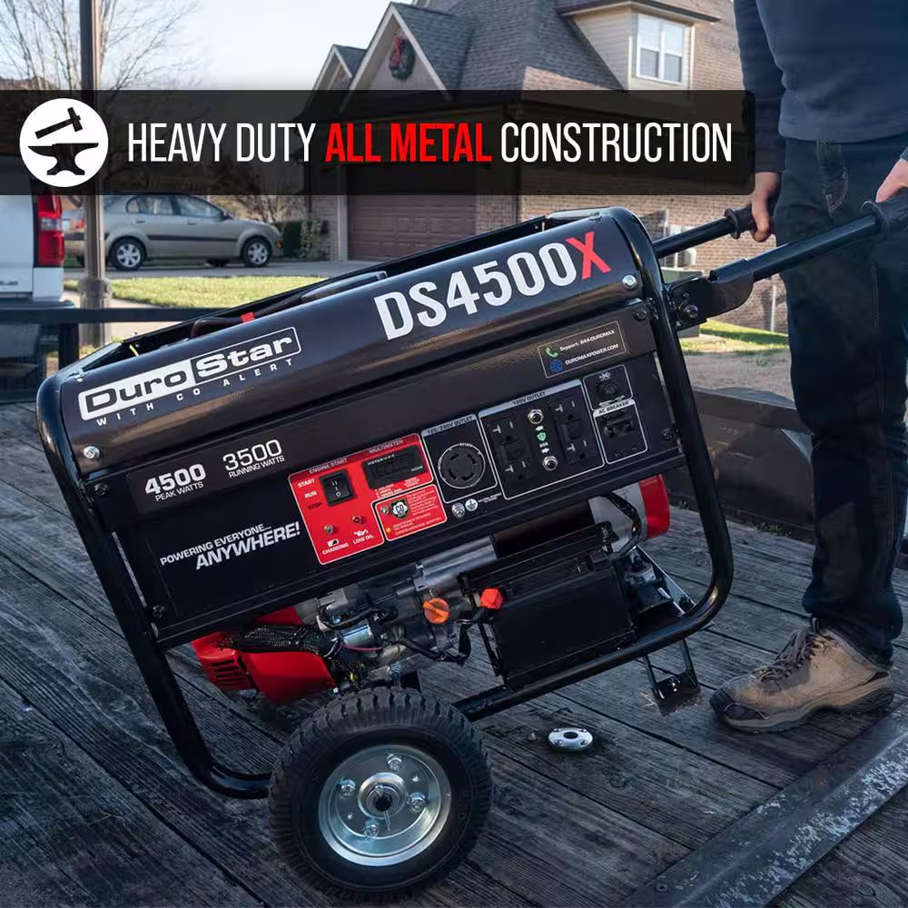 4,500-Watt/3,500-Watt 210Cc Electric Start Gas Portable Generator with CO Alert